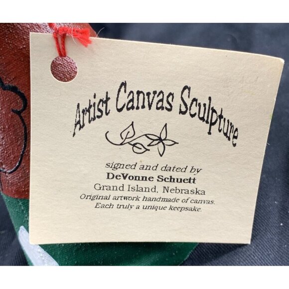 DeVonne Schuett School Teacher Canvas Figurine Artisan Handmade 6.5" NWT - Picture 8 of 10